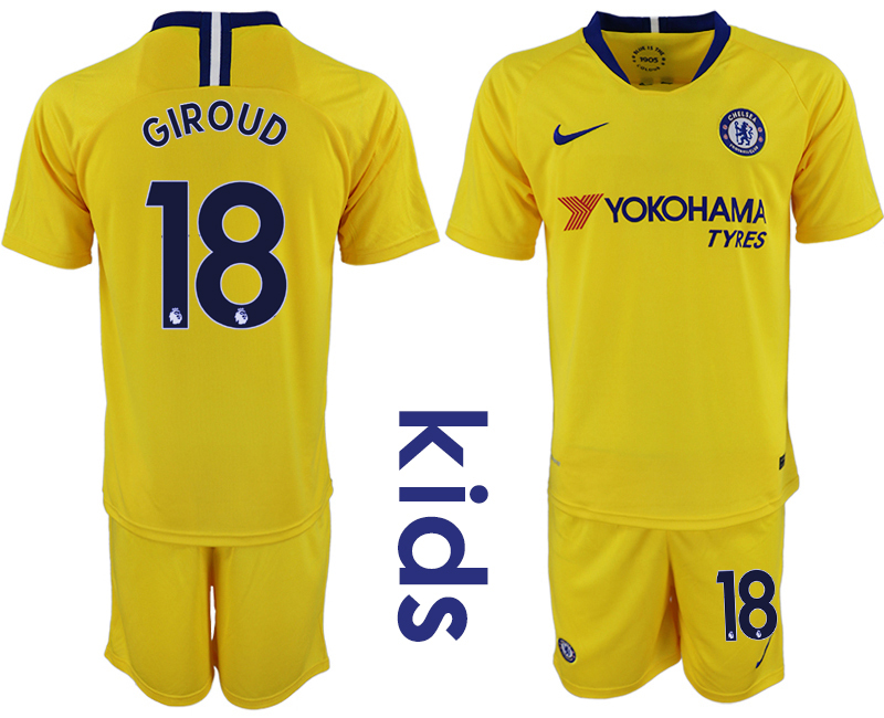 2018_2019 Club Chelsea away Youth #18 soccer jerseys